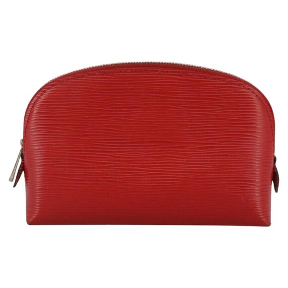 LOUIS VUITTON Epi Pochette Cosmetic PM Pouch Red M41114 LV Auth 111537